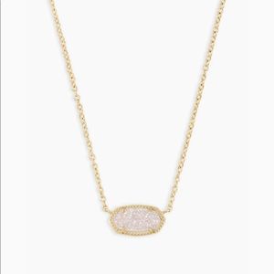 Kendra Scott Elisa Gold Pendant Necklace In Iridescent Drusy